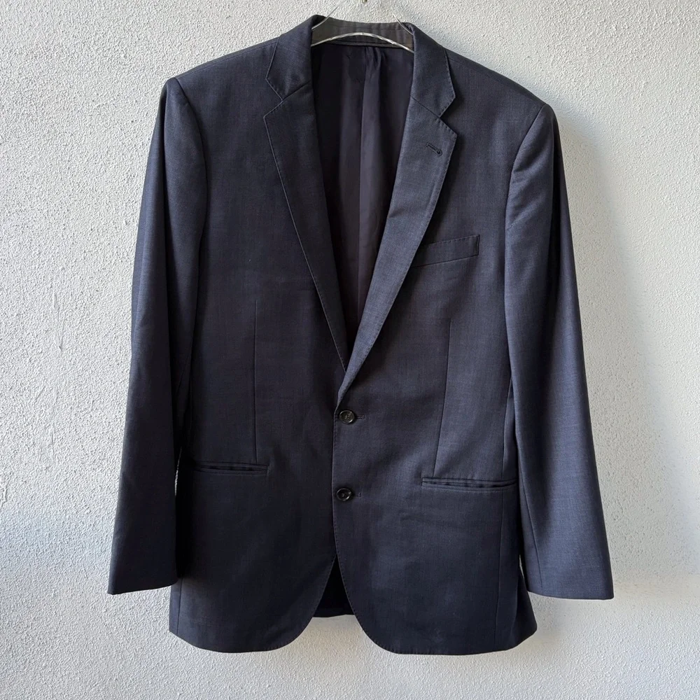J Crew Ludlow Wool Men’s Sport Coat Blue 2 Button‎ Size 38R Tollegno 1900 Preppy